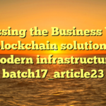 Assessing the Business Value of blockchain solutions in modern infrastructure batch17_article23