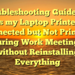 # Troubleshooting Guide: Why is my Laptop Printer Connected but Not Printing during Work Meetings without Reinstalling Everything