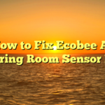 How to Fix Ecobee AI Ignoring Room Sensor Data